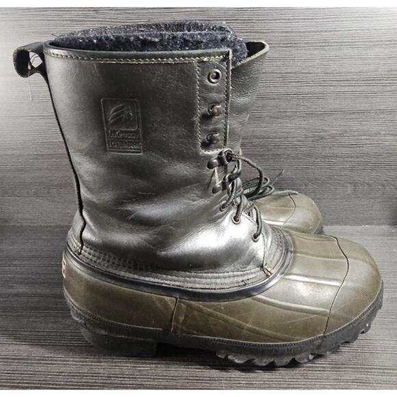 Lacrosse Iceman Insulated Rubber Boots Steel Shank Leather Upper Shoe Size 11